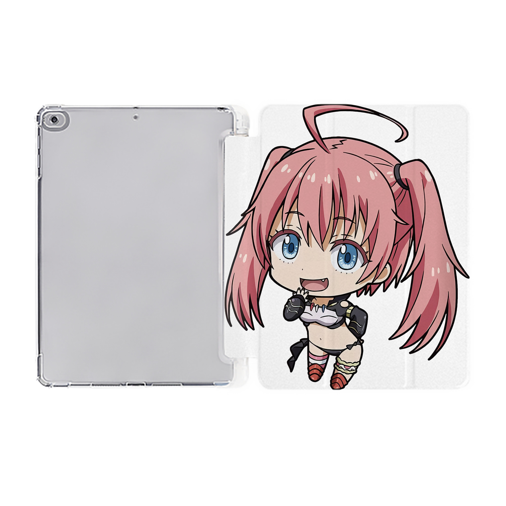 （画像用） 転スラ Regarding Reincarnated to Slime IPad ケース ペン収納付き 三つ折りスタンド PUレザー×シリコン 対応機種9.5/10.5/10.9インチ